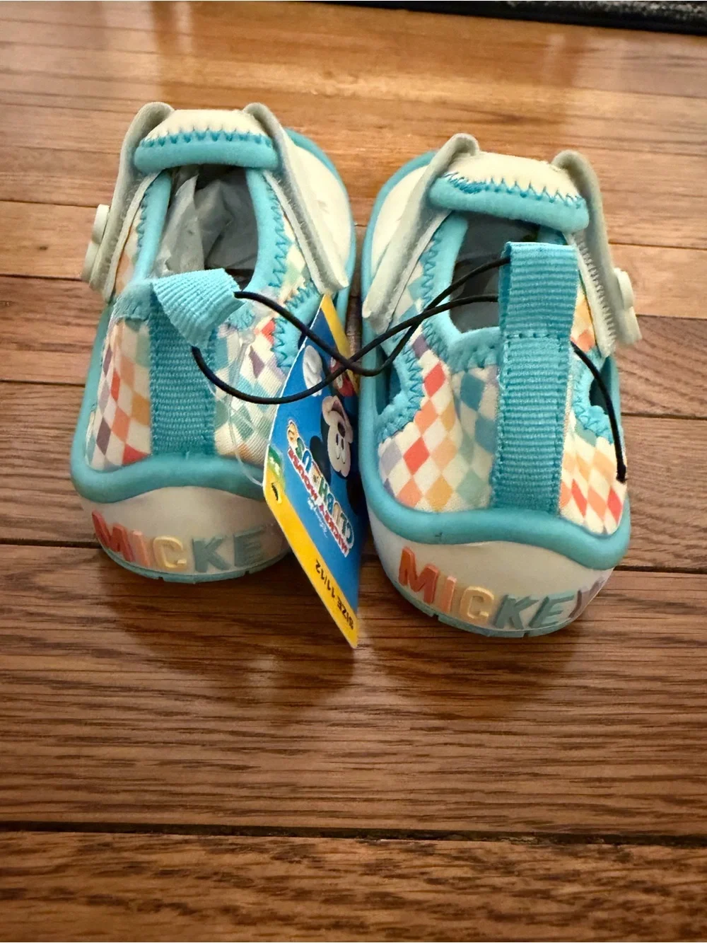 Kids Blue & White Mickey Mouse Surfer Water Shoes